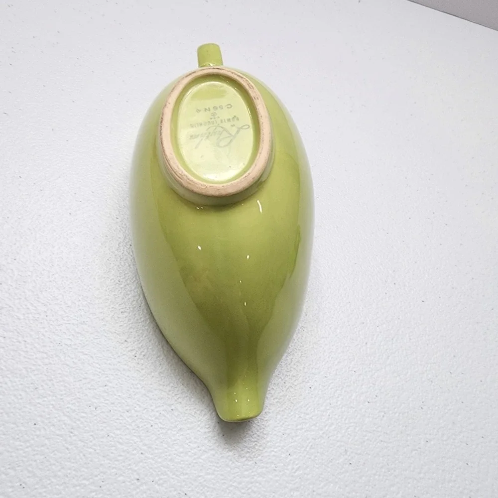 Rare Rhythm Homer Laughlin Gravy Sauce Boat Chartreuse Made In USA 1956